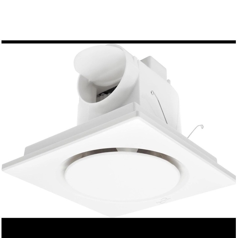 NEW POWERENG White Bathroom Fan Ultra-Quiet Bathroom Ventilation, Exhaust Fan